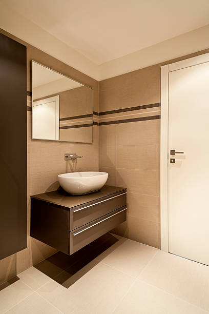 nueva casa de baño - medicine cabinet bathroom bathroom sink door fotografías e imágenes de stock