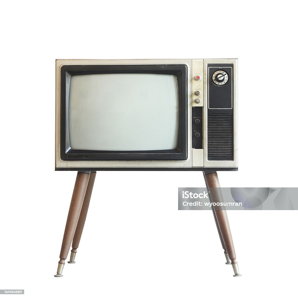 Télévision Vintage - Photo de Aiguille de montre libre de droits