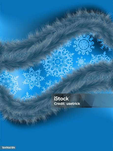 Ilustración de Tarjeta De Navidad Con Snowflakes Background Eps 8 y más Vectores Libres de Derechos de Abeto