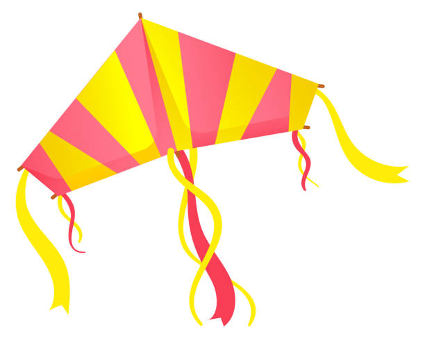 istock Outdoor summer toy. Color wind kite icon 1649669026