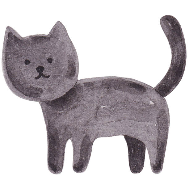 istock black cat, halloween watercolor illustration design 1649690685