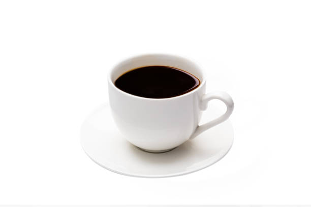 istock Top view Black coffee in cup isolated 1649716269