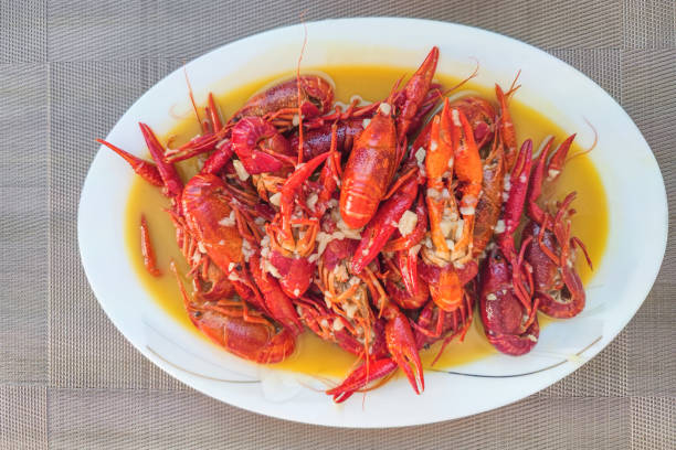 istock A plate of garlic crawfish sits on the table 1649738566