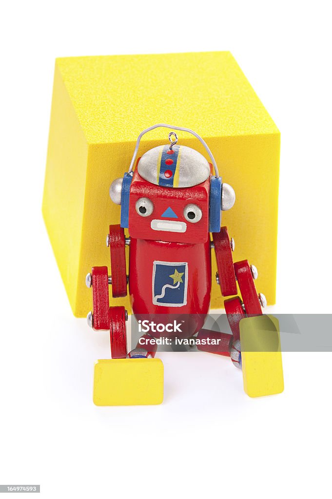 かわいい小さなおもちゃのロボット - おもちゃのロイヤリティフリーストックフォト