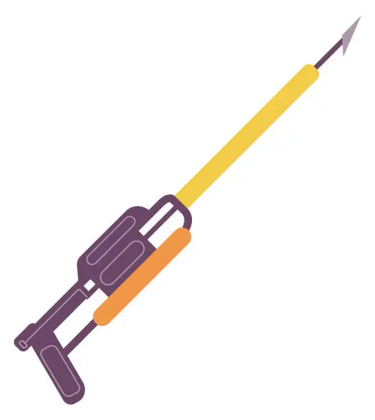 Vector illustration of Harpoon gun icon. Sport fishing equipment symbol