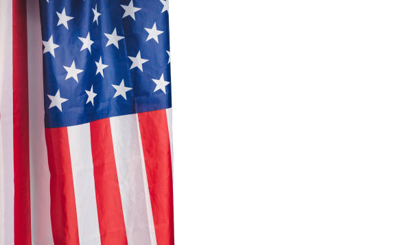 istock The American flag with a white background 1649920598