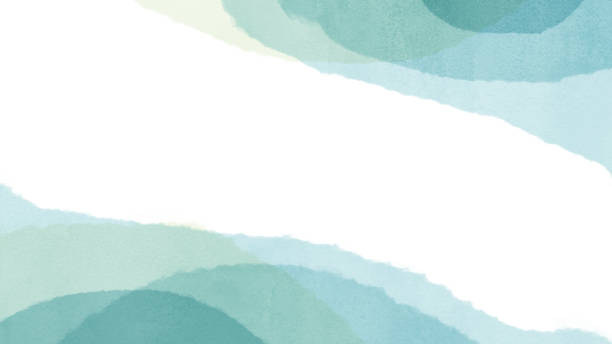 istock Blue green watercolor painting background 1649922822