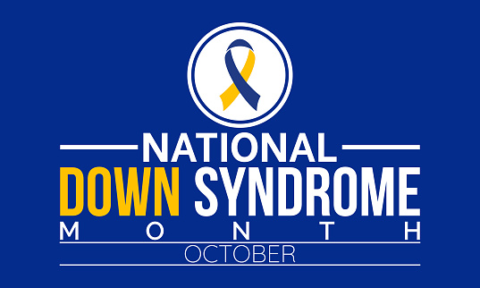 National Down Syndrome Month Recognizes Strength, Inclusion, and Advocacy for Individuals with Down Syndrome and Their Families. Vector Illustration Template.