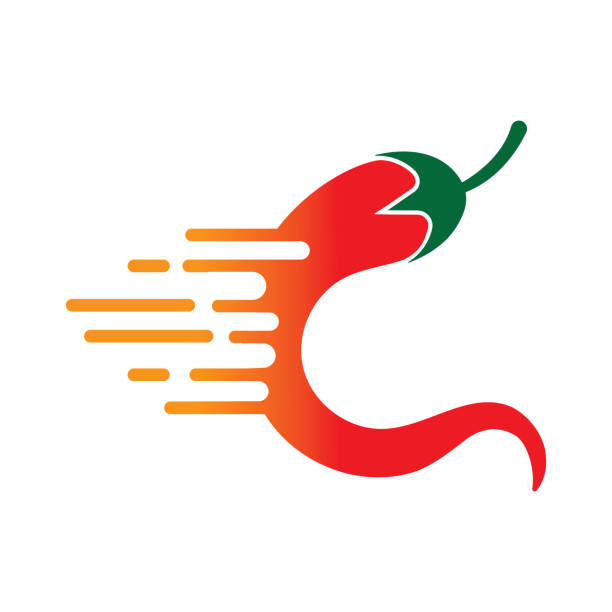 ilustrações, clipart, desenhos animados e ícones de símbolo quente de pimenta e ícone de vetor de logotipo - mexican flame leaf
