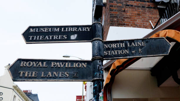 istock Travel Direction Post Signs in Brighton, England. 1649969692