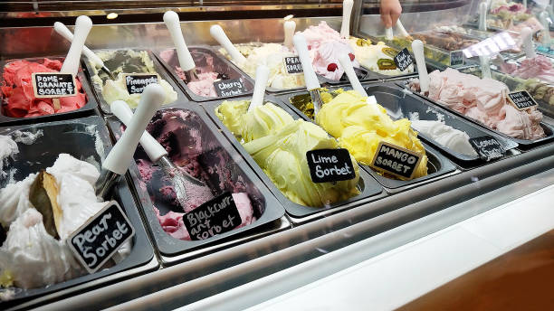 istock Gelato Ice Cream Display in London, England. 1649978552