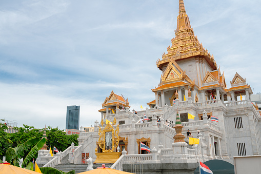 Bangkok, Thailand - July 1, 2023 : Chinatown Temple of the Golden Buddha, Wat Traimit