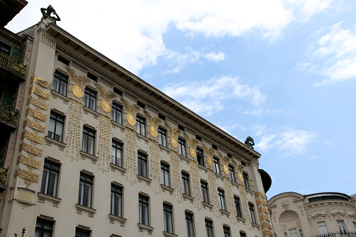 The Art Nouveau style near Naschmarkt in Vienna.