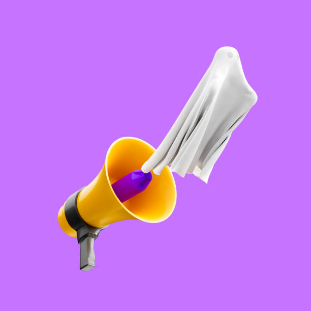 istock cloth ghost coming out of a megaphone 1650168559