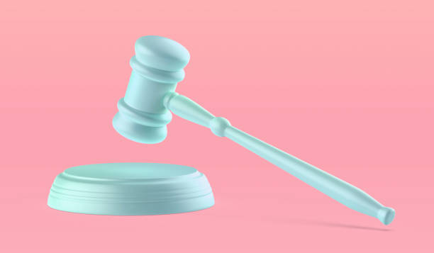 istock Cartoon style gavel and sound block 1650169269