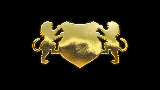 Shield shape symbol icon gold golden