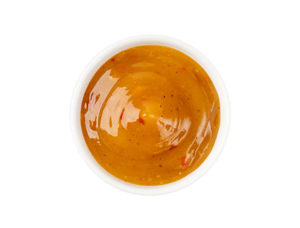 istock Mango Chutney, Sweet Orange Chili Paste, Mango Chilli Sauce on White 1650172824