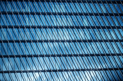 Architecture abstract geometry, skyscraper facade