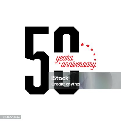 istock 50 Years Anniversary Vector Template Design Illustration for Greeting Card, Poster, Brochure, Web Banner etc. 1650220446