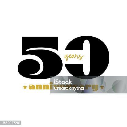istock 50 Years Anniversary Vector Template Design Illustration for Greeting Card, Poster, Brochure, Web Banner etc. 1650227201