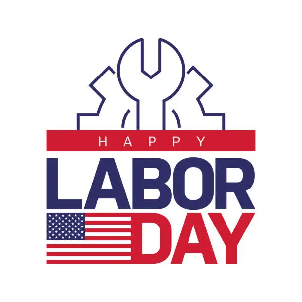 Vector illustration of Happy Labor Day Celebration. National American Holiday Illustration Concept for Greeting Card, Banner, Poster etc.