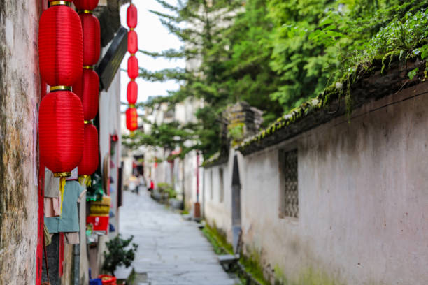 Ancient streets in an ancient town in Anhui, China