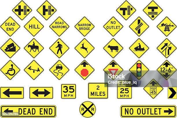 경고용 도로 표지판을 벡터 형식이라고 빨강에 대한 스톡 벡터 아트 및 기타 이미지 - 빨강, 아이콘, 검은색
