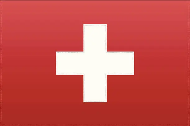 Vector illustration of Switzerland Flag (Vector) 3:2 + 1:1 ratio's