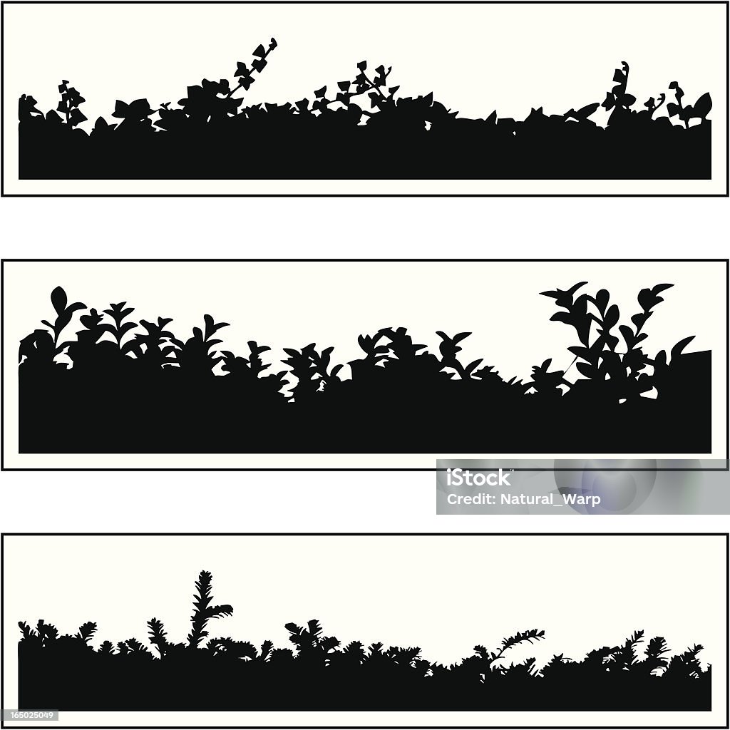 Planta frontera 05 - arte vectorial de Cima del árbol libre de derechos