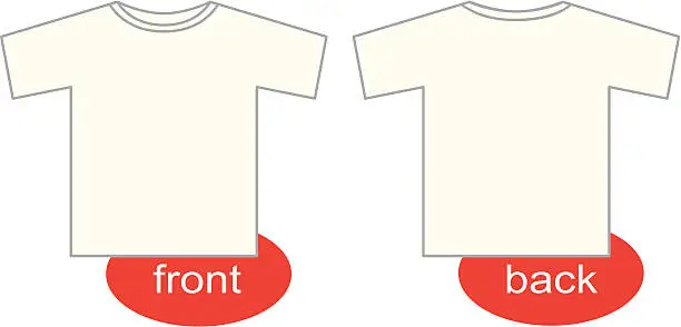 Vector illustration of vector - blank T-shirt#2
