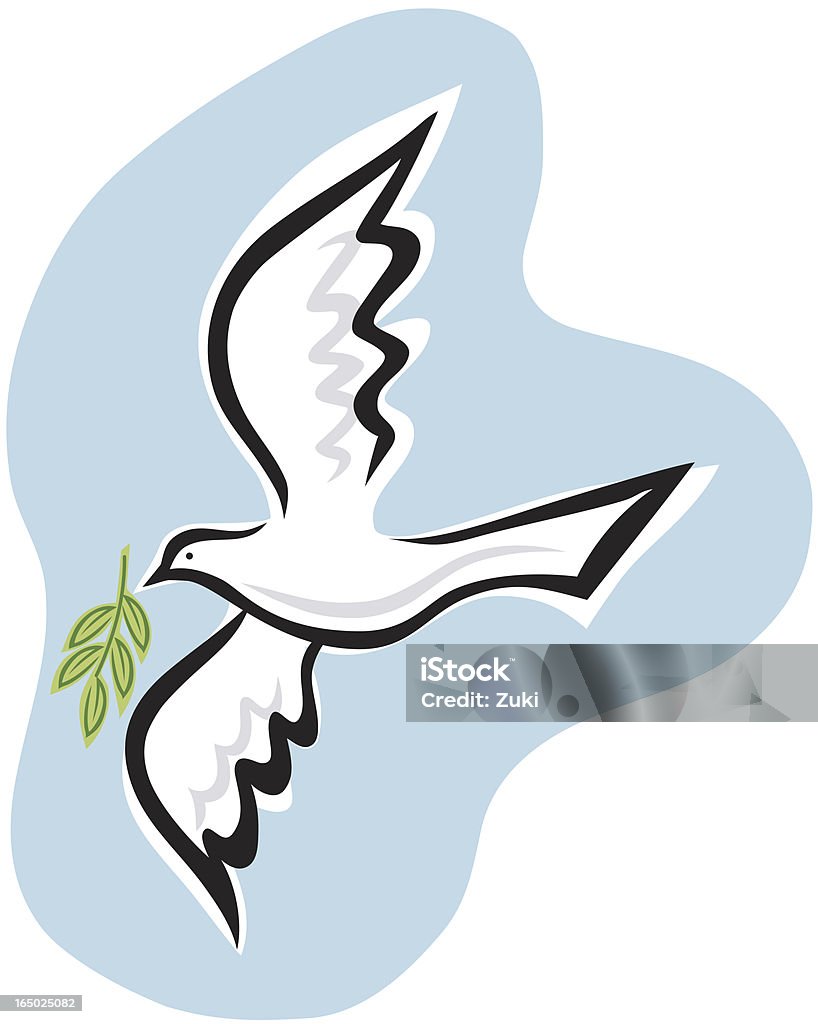 Dove con derivación - arte vectorial de Ala de animal libre de derechos