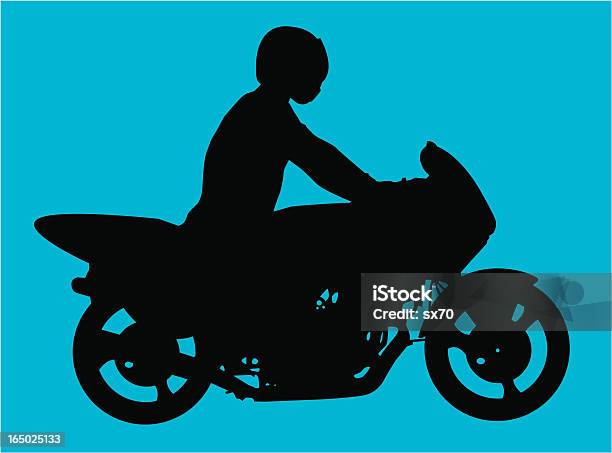 Motorcyclist Wektor - Stockowe grafiki wektorowe i więcej obrazów Atrakcja w wesołym miasteczku - Atrakcja w wesołym miasteczku, Clip Art, Czarny kolor