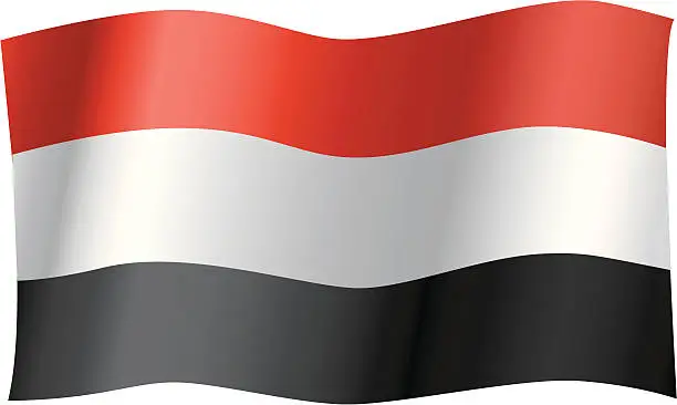 Vector illustration of Yemen Flag