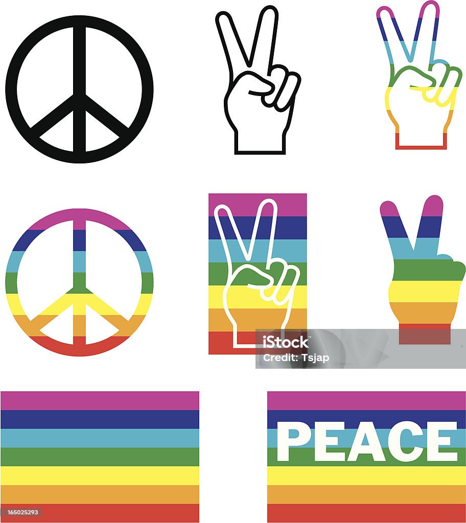 Peace design Elemente (Vektor - Lizenzfrei Flagge Vektorgrafik