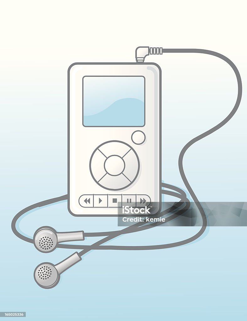 Lecteur mp3 - clipart vectoriel de Baladeur MP3 libre de droits