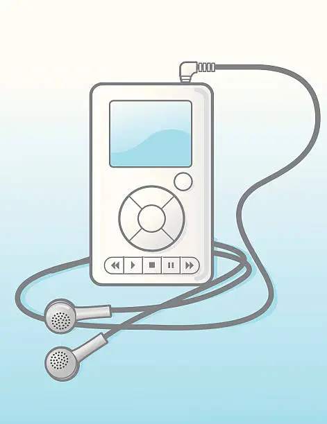 Vector illustration of mp3 player