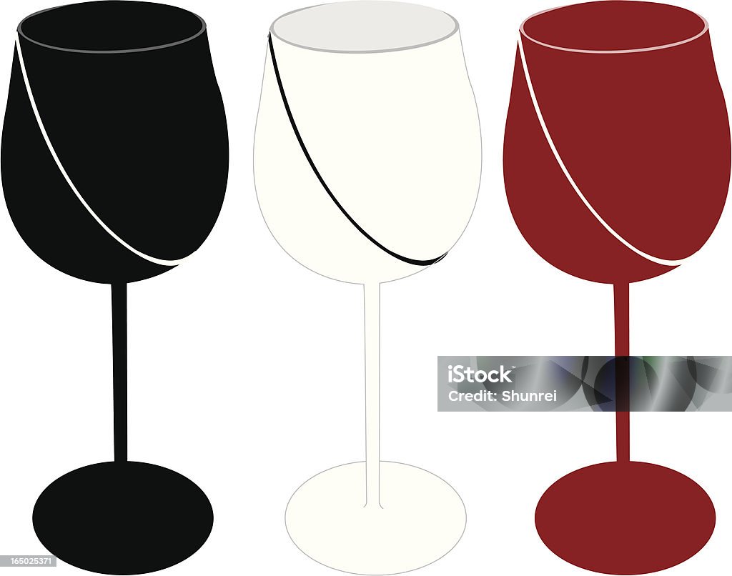 Caratterizzati da vino - arte vettoriale royalty-free di Bicchiere