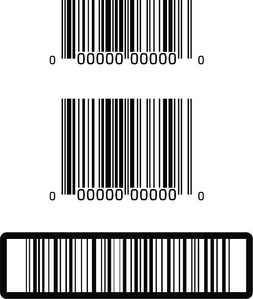 UPC and Barcodes Standard barcodes and shipping barcode bar code stock illustrations