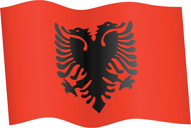 Albanian Flag vector art illustration