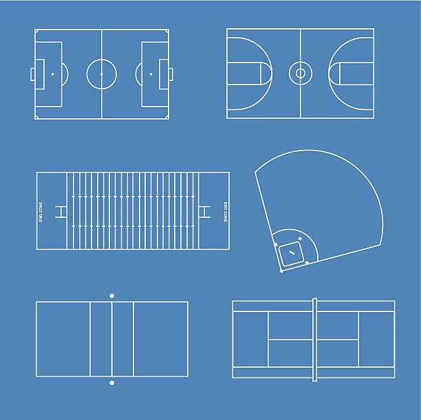 スポーツフィールド - 野球場点のイラスト素材／クリップアート素材／マンガ素材／アイコン素材