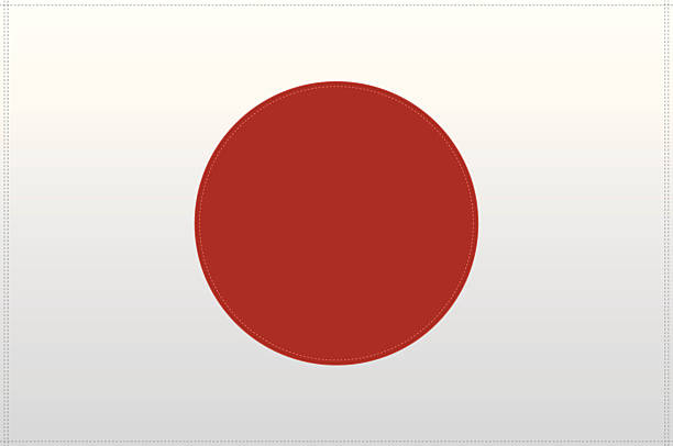 japonia flaga (wektor - stitchflag stock illustrations