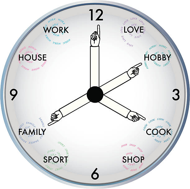clock of timemanagement vector art illustration