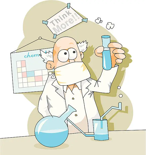 Vector illustration of scientist 