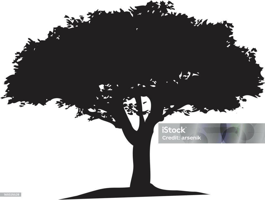 Tree Vector tree silhouette Black Color stock vector