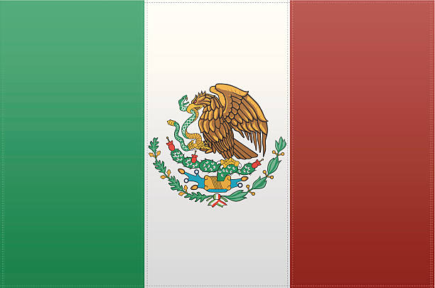멕시코 플랙 (벡터 - stitchflag stock illustrations