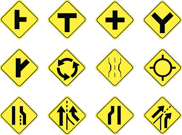 usa. junctions - four lane highway stock illustrations