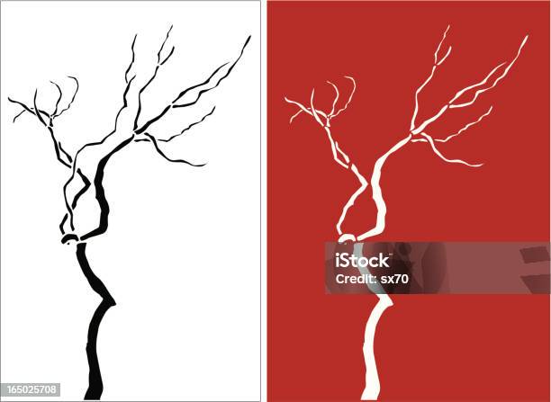 Lone Tree Vector - Arte vetorial de stock e mais imagens de Alta Sociedade - Alta Sociedade, Assustador, Elegância