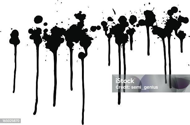 Black Tropfender Farbe Stock Vektor Art und mehr Bilder von Designelement - Designelement, Gemaltes Bild, Grauen