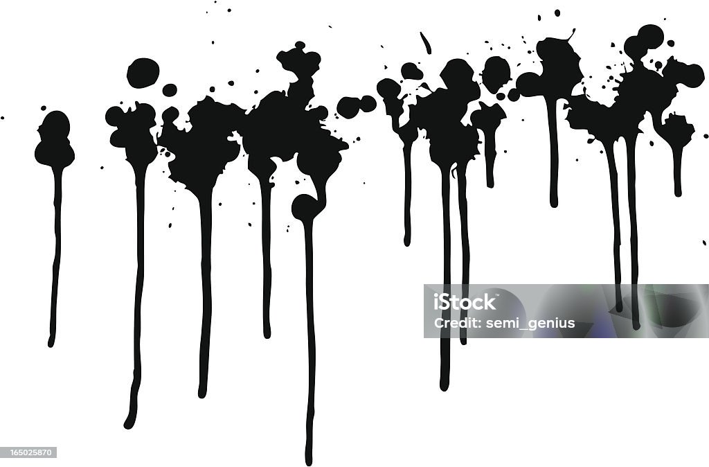 Gouttes Noir, Peinture - clipart vectoriel de Accident bénin libre de droits