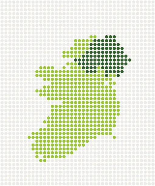 Vector illustration of Ireland  Pop Map ( Vector )